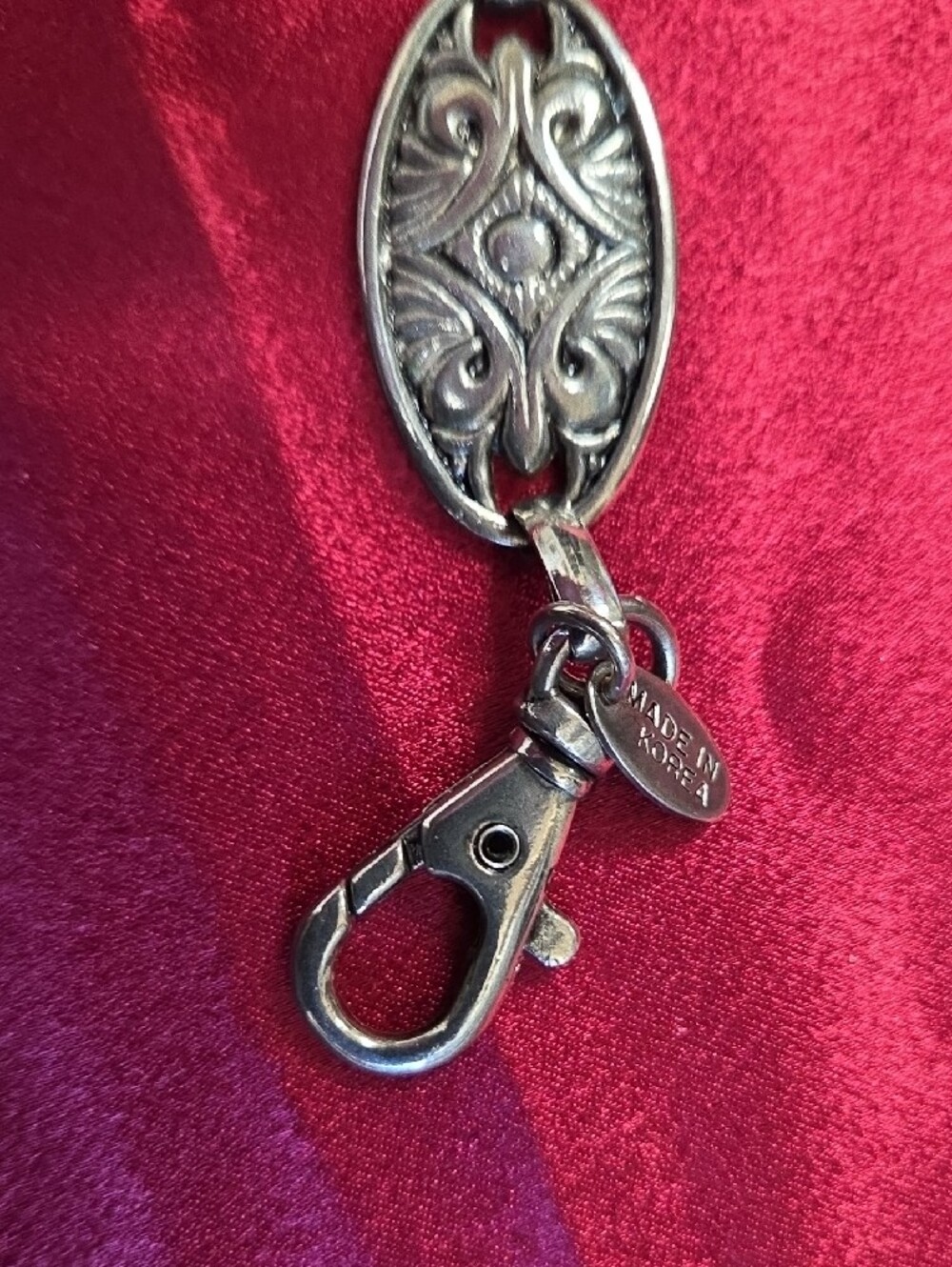 Antique-Style Silver Floral Link Women's Metal Belt - Picture 3 of 6